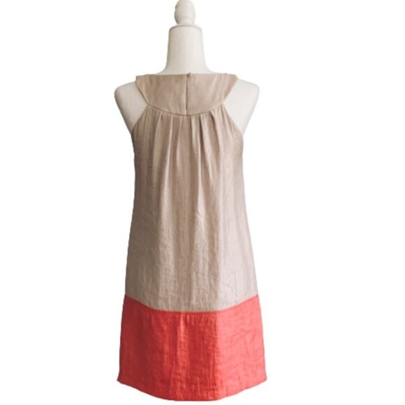 Alexia Admor New York Dress Tangerine Taupe Beaded Neckline Sleeveless Small - Picture 5 of 13
